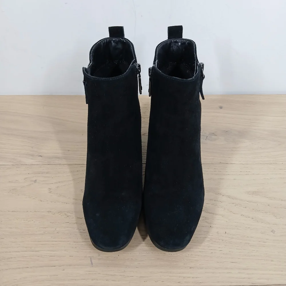 Blondo Black‎ Leather Block Heel Ankle Boots Waterproof 1542 - Picture 7 of 12